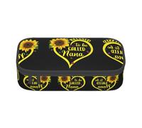 MDATT Astuccio portapenne colorato con cerniera, organizer per ufficio, viaggio, con stampa di zampa di orso, Beato essere chiamato Nana Girasole, Taglia unica, Organizer per borse