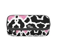 MDATT Astuccio portapenne colorato con cerniera, organizer per ufficio, viaggio, con stampa di zampa di orso, Mucca di latte bianco nero, Taglia unica, Organizer per borse
