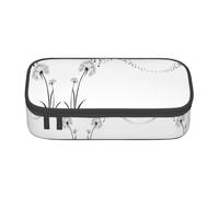 MDATT Astuccio portapenne colorato con cerniera, organizer per ufficio, viaggio, con stampa di zampa di orso, Note musicali volanti botaniche, Taglia unica, Organizer per borse