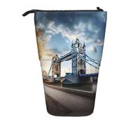 MDATT Astuccio telescopico per matite, astuccio telescopico, organizer per cancelleria con cerniera, storico ponte storico della torre di Londra