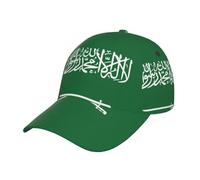 MDATT Cappello da baseball con bandiera della Repubblica Ceca, regolabile, in twill, con foro per coda di cavallo, cappello da papà lavato per uomini e donne, Bandiera dell'Arabia Saudita, taglia