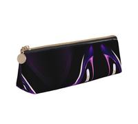 MDATT Elegante astuccio multifunzione in pelle viola con tacco alto con grande Storagecapacity classico design triangolare, bianco, Taglia unica, Astuccio per trucchi