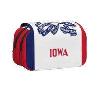 MDATT Iowa State Flag - Astuccio per adulti con stampa della bandiera dello Stato, custodia per il trasporto, Nero , Taglia unica, Organizer per borse