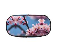 MDATT Plum Blossom - Astuccio grande per matite, organizer morbido con cerniera, astuccio portatile per adulti, Nero , Taglia unica, Organizer per borse