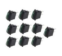 MDBJTCYZN 10pcs 2D2P-green_No Light KCD3 34x17.5mm Rocker Switch ON-off 2Pin 2Position,15A 250VAC/20A 125VAC