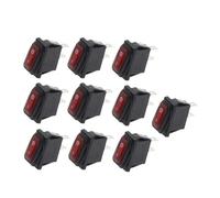 MDBJTCYZN 10pcs 2D2P-red_No Light KCD3 34x17.5mm Rocker Switch ON-off 2Pin 2Position,15A 250VAC/20A 125VAC