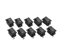 MDBJTCYZN 10PCS 2D3P-BLACK 15 * 21mm SPST On/off Boat Rocker Switch 6A 250V KCD1 KCD1-101