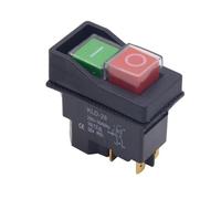 MDBJTCYZN 1PCS Push Button Electromagnetic Switch 4 Pin AC250V 16A Magnetic Starter Power Tool Switches
