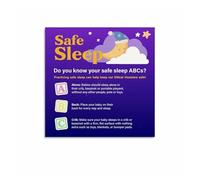 MDBJTCYZN ABCs of Safe Sleep for Baby Poster, New Parents Essential Guide, Educational Nursery Wall Art for Baby Room Decor(Framed,12x18inch(30x45cm))
