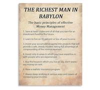 MDBJTCYZN Abundance Mindset Poster Financial Wisdom Canvas Wall-Art Motivational for Office Study Success Decor(Unframed,08x12inch(20x30cm))