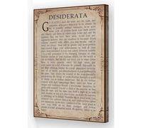 MDBJTCYZN Classic Desiderata on Canvas - Black Text White Background Poem Poster, Timeless Wall Decor for Office, Den or Library(Unframed,08x12inch(20x30cm))