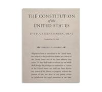 MDBJTCYZN Constitution Fourteenth Amendment Birthright Citizenship Clause Canvas Art Print for Study Library Office Wall Decor(Unframed,16x24inch(40x60cm))