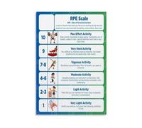 MDBJTCYZN Educational RPE Scale Poster Rate of Perceived Exertion Workout Intensity Chart Canvas Wall-Art for Home Gym Fitness Room Decor(Unframed,08X12inch(20X30cm))