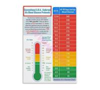 MDBJTCYZN HbA1c Hemoglobin A1c Chart Blood Sugar Level Guide Normal Values Metal Tin Sign for Physician Office Pharmacy Wall Decor 8 X 12 inch