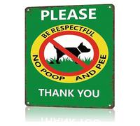 MDBJTCYZN Humorous Dog Owner Wall Decor Metal Tin Sign Featuring Be Respectful No Mess Rules 8 X 12 in