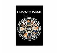 MDBJTCYZN Large Visual Guide: The 12 Tribes of Israel - Comprehensive Biblical Reference Poster, Big Format Wall Art for Church Education Rooms, Schools & Home Libraries(Unframed,08x12inch(20x30cm))