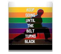 MDBJTCYZN Martial Arts Motivation Poster Inspirational Mindset Wall-Art Canvas Print for Home Gym Dojo Training Room(Framed,12x18inch(30x45cm))