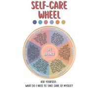 MDBJTCYZN Mental Health Office Decor Poster, Self-Care Wheel Guide for Therapy & Classroom, Boho Inspirational Wall Art Print for Counselors and Teachers (Framed,08x12inch(20x30cm))