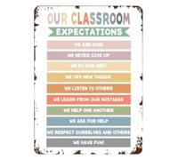 MDBJTCYZN Mindfulness Wall-Art Boho Style Aluminum Tin Sign for Classroom Decor Office Calm Down Corner Wellness 8 X 12 in