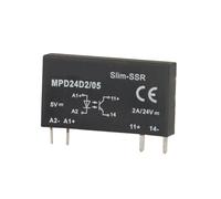 MDBJTCYZN MPD24D2/05 4 Pin PCB Voltage Relay Switch Module 5V in 24VDC/2A Output,Smart Auto SSR Solid State Relay Bank+