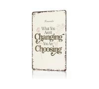 MDBJTCYZN Nostalgic Metal Poster Change Acceptance Pattern Wall Hanging for Laundry Room Workshop Basement 8 X 12 inch