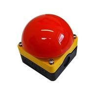 MDBJTCYZN Pedal Switch IP65 Watproof Responder Switch AC/DC Emergency Stop Button Handle Foot Push Self Reset Locked Start Contactor No/NC(Red Self-Locking,1 PCS_3NO)