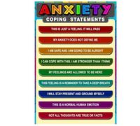 MDBJTCYZN Positive Affirmations & Encouragement Poster - Uplifting Wall Art with Calming Statements for Daily Inspiration, Mindfulness, and a Supportive Home or Office(Framed,16x24inch(40x60cm))