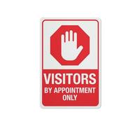 MDBJTCYZN Private Property Sign Visitors By Appointment Only Rust Aluminum Sign for Gated Community Ranch Estate Professional Business Policy (8 X 12 inch)