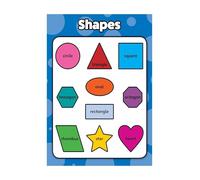 MDBJTCYZN Set of 8 Basic Shapes Posters - Laminated Learning Charts for Toddler Activities, Montessori Classroom, or Speech Therapy(Unframed,12x18inch(30x45cm))