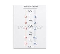 MDBJTCYZN Vocal Ear Training Poster Chromatic Scale Solfege Music Theory Educational Wall-Art for Classroom Canvas Print(Unframed,08x12inch(20x30cm))