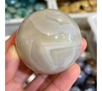MDBJTCYZN White Agate Crystal Ball Quartz Magic Decoration Ornaments (Size : 50-60mm)