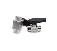 MDD 1/8" 1/4" 3/8" 1/2" 3/4" Femmina A 2 Vie Valvole A Sfera, BSP in Acciaio Inox 304 Ad Alta Pressione Ad Alta Temperatura Valvola A Sfera (Size : 1/4")