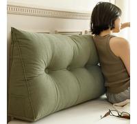 MDDKOP Cuscino da Lettura per Letto e Divano, Supporto Schiena, Federa Rimovibile, per Camera Divano Letto Cuscino a Cuneo per Comfort e Sostegno Ottimali(Light Green,180x20x50cm)