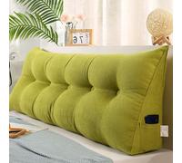 MDDKOP Cuscino per Testiera Grande Cuneo per Il Riposo del Letto Cuscino per La Lettura Cuscini per Divano Letto Cuscini per Testiera Triangolare Cuscini(Verde,100x20x50cm)