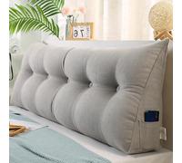 MDDKOP Cuscino per Testiera Grande Cuneo per Il Riposo del Letto Cuscino per La Lettura Cuscini per Divano Letto Cuscini per Testiera Triangolare Cuscini(Gray,150x20x50cm)
