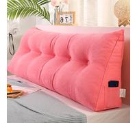 MDDKOP Cuscino per Testiera Grande Cuneo per Il Riposo del Letto Cuscino per La Lettura Cuscini per Divano Letto Cuscini per Testiera Triangolare Cuscini(Rosa,200x20x50cm)