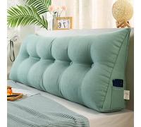 MDDKOP Cuscino per Testiera Grande Cuneo per Il Riposo del Letto Cuscino per La Lettura Cuscini per Divano Letto Cuscini per Testiera Triangolare Cuscini(Light Blue,180x20x50cm)