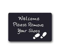 MDEIMAT Zerbino con scritta "Please Remove Your Shoes"
