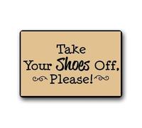 MDEIMAT Zerbino lavabile personalizzato Welcome Please Take Your Shoes Off per interni ed esterni