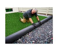 MDEKOR Tappeto in erba artificiale per esterni, resistente alle intemperie, al metro, verde, 320 x 200 cm, per balcone e pavimento, permeabile all'acqua con drenaggio, larghezza 200 cm, effetto prato