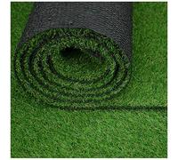 MDEKOR Tappeto in erba artificiale per esterni, resistente alle intemperie, al metro, verde, 90 cm x 200 cm, per balcone, impermeabile, con drenaggio, pelo corto, 15 mm, effetto prato reale