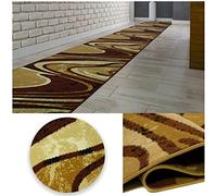 MDEKOR Tappeto passatoia marrone al metro, tappeto a pelo corto, larghezza 70 cm, per ingresso, altezza 6 mm, rimagliato, facile da pulire, realizzato su misura