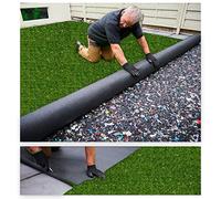 MDEKOR Tappeto per prato artificiale per esterni, resistente alle intemperie, al metro, verde, 400 x 200 cm, per balcone, impermeabile, con drenaggio, larghezza 200 cm, effetto vergine