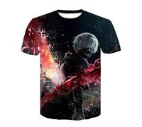 MDEM 2024 Estate Nuovi Uomini T-Shirt Tokyo Ghoul Maglietta Anime Maniche Corte Terrore Maglietta Divertente Stampa 3D Casual Mens Vestiti Magliette E Camicette-style4||S