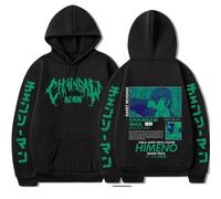 MDEM Anime Giapponese Chainsaw Man Himeno Felpa con Cappuccio Grafica Felpe A Maniche Lunghe Tuta da Uomo Gotica Oversize Harajuku Streetwear-style9||L