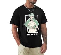 MDEM Dr. Stone Senku Giapponese Anime T-Shirt Abiti Estetici Estate Top Uomo Grandi E Alte T-Shirt-color7||XXS