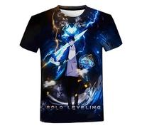 MDEM T-Shirt Estiva da Solista Anime Manga T-Shirt Stampata in 3D Street Wear Uomo Donna Moda Casual T-Shirt Girocollo Oversize T-Shirt per Bambini-style1||4XL