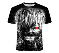 MDEM T-Shirt Tokyo Ghoul Anime Maglietta Uomini Nuovi Uomini Estate 2024 Maniche Corte Terrore Divertente Stampa 3D Casual Mens Vestiti Magliette E Camicette-style9||L