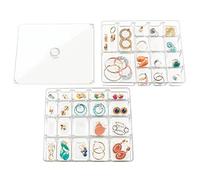 mDesign Organizer per trucchi, pratico contenitore per cosmetici con 2 cassetti e ripiano per smalti, rossetti, gioielli e altro ancora, ideale per riporre i cassetti in plastica,