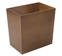 mDesign Pratico cestino per il bagno, elegante cestino della spazzatura in fibra di legno con effetto bambù, compatto e compatto, colore: marrone